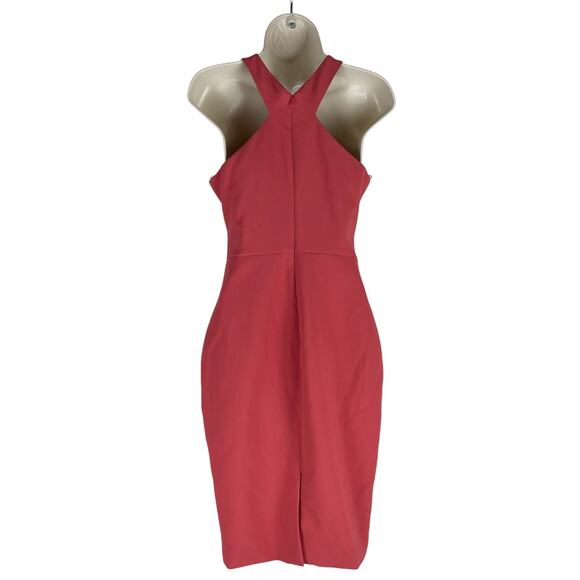 Likely Carolyn Cross Neck Mini Cocktail Dress Cranberry Orange Size 2 - Picture 6 of 9